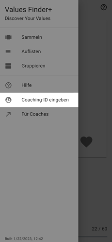 Coaching ID eingeben