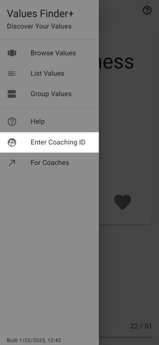 Enter coaching ID